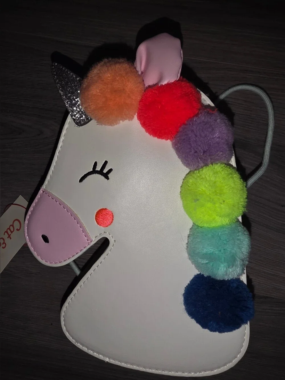 Purse. Kids bag. NWT! Unicorn head. Realistic fluffy Poms. Crossbody. Beautiful!